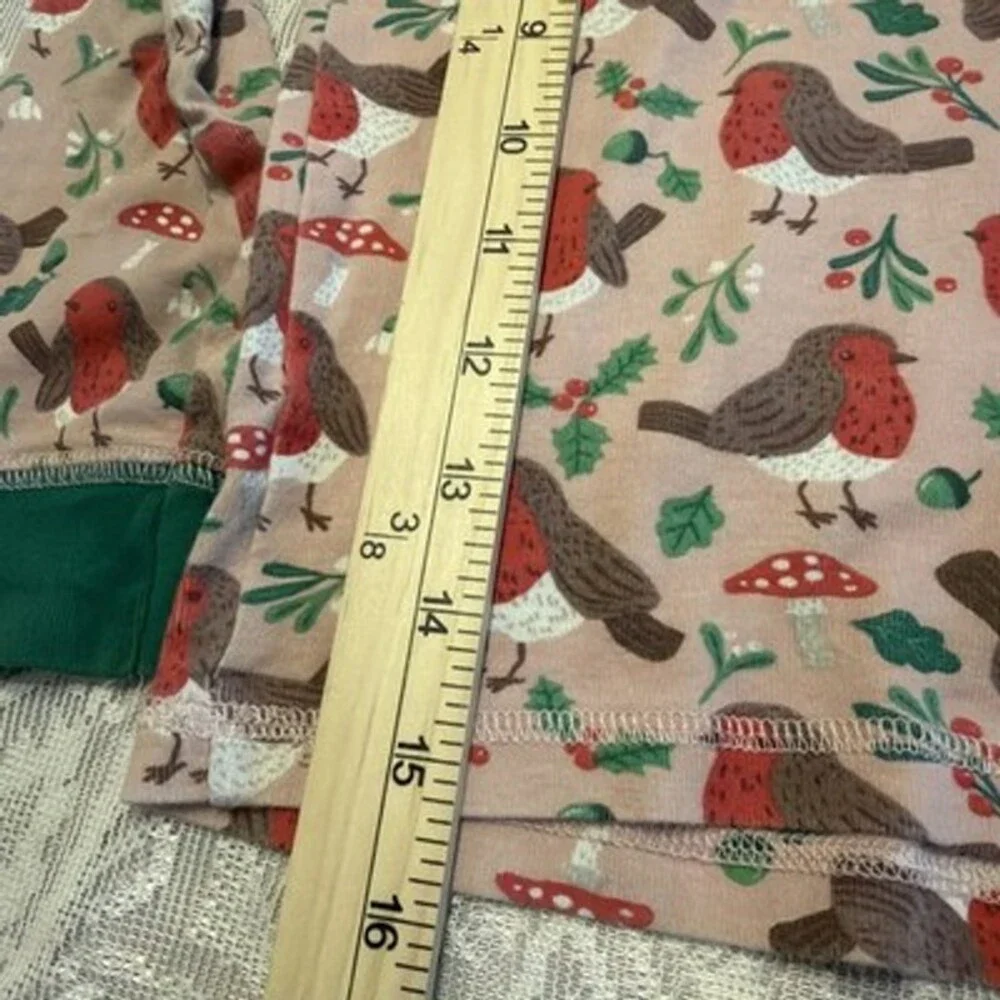 Mini Boden Birds&Mushrooms Shirt 6y Cottagecore Naturecore Boho Meas In Pics